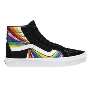 Vans Black and Multicolor High-Top Sneakers